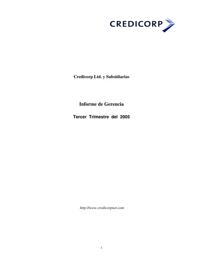 Thumbnail Credicorp Quarterly Report 2005-q3