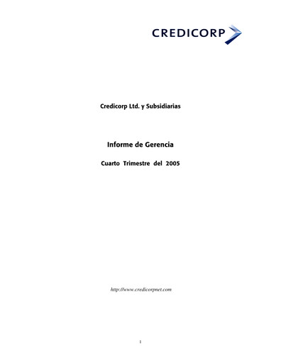 Thumbnail Credicorp Quarterly Report 2005-q4