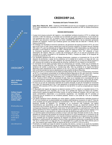 Thumbnail Credicorp Quarterly Report 2013-q4