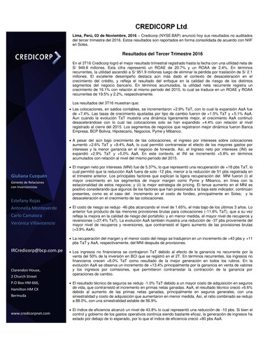 Thumbnail Credicorp Quarterly Report 2016-q3