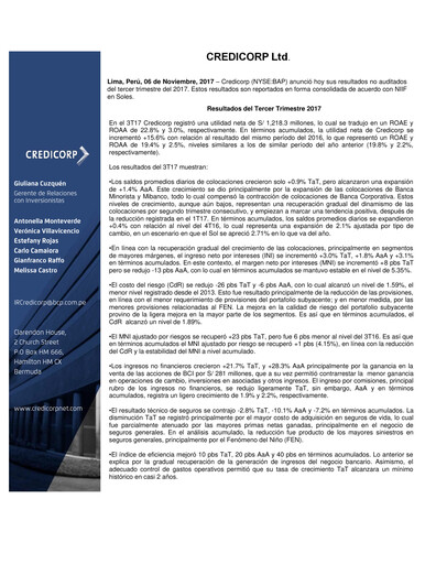 Thumbnail Credicorp Quarterly Report 2017-q3