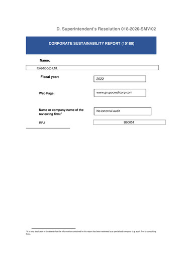 Thumbnail Credicorp Sustainability Report 2022