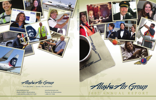 Thumbnail Alaska Airlines
 Annual Report 2007