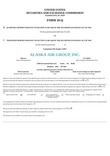 Thumbnail Alaska Airlines
 Quarterly Report 2022-q2