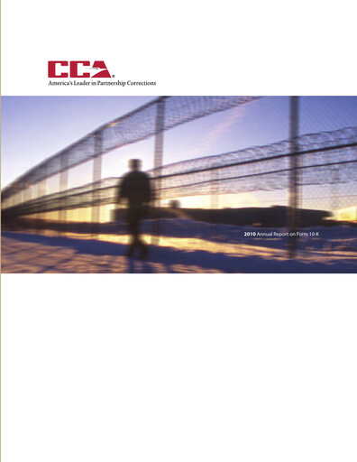 Thumbnail CoreCivic Annual Report 2010