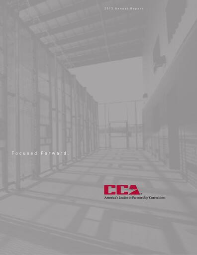 Thumbnail CoreCivic Annual Report 2013