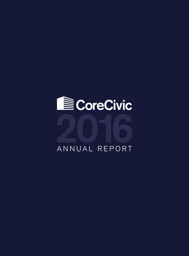 Thumbnail CoreCivic Annual Report 2016
