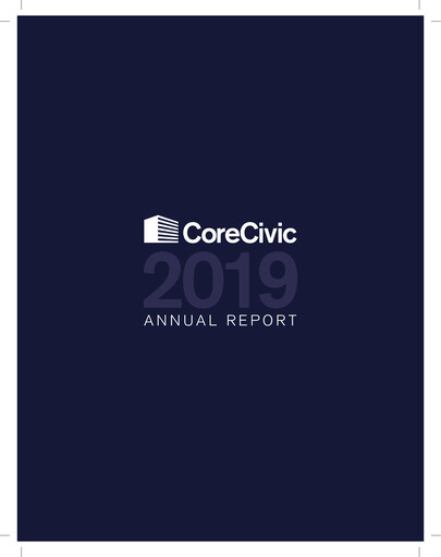 Thumbnail CoreCivic Annual Report 2019