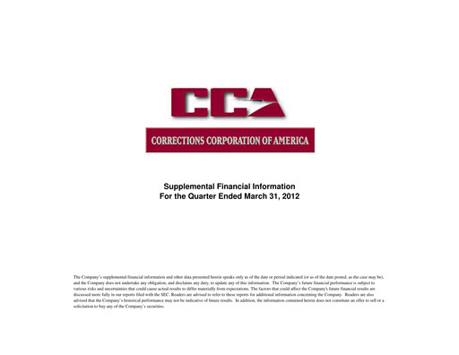Thumbnail CoreCivic Quarterly Report 2012-q1
