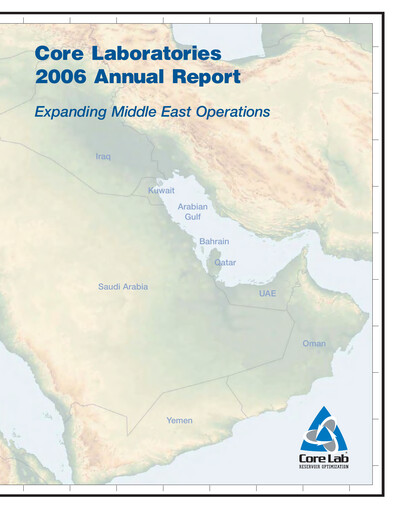 Thumbnail Core Laboratories
 Annual Report 2006