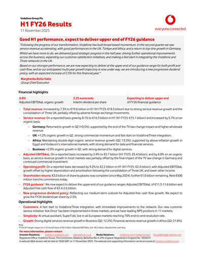 Thumbnail Vodafone Half-year Report 2026-h1