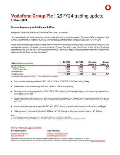Thumbnail Vodafone Quarterly Report 2024-q3