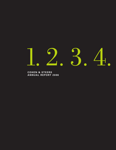 Thumbnail Cohen & Steers Annual Report 2006