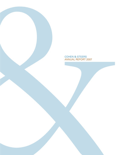 Thumbnail Cohen & Steers Annual Report 2007
