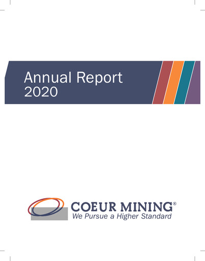 Thumbnail Coeur Mining
 Annual Report 2020