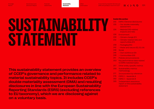 Miniature Coca-Cola European Partners
 Rapport de durabilité 2025