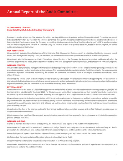 Thumbnail Coca-Cola FEMSA Financial Statement 2016