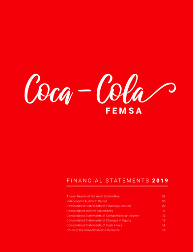 Miniature Coca-Cola FEMSA Bilan financier 2019