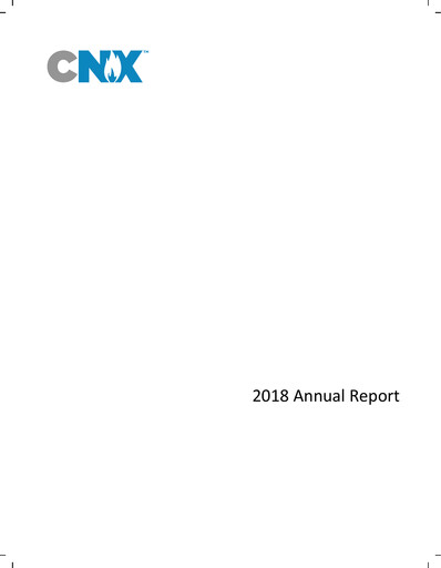 Thumbnail CNX Resources
 Annual Report 2018