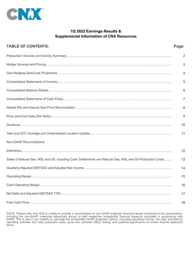 Thumbnail CNX Resources
 Quarterly Report 2022-q1