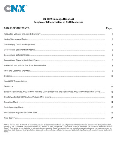Thumbnail CNX Resources
 Quarterly Report 2022-q3