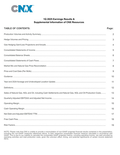 Thumbnail CNX Resources
 Quarterly Report 2025-q1