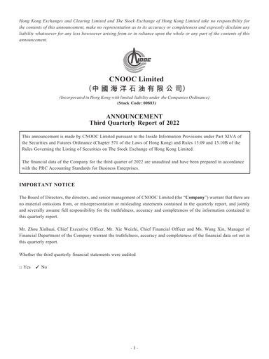 Thumbnail CNOOC Quarterly Report 2022-q3