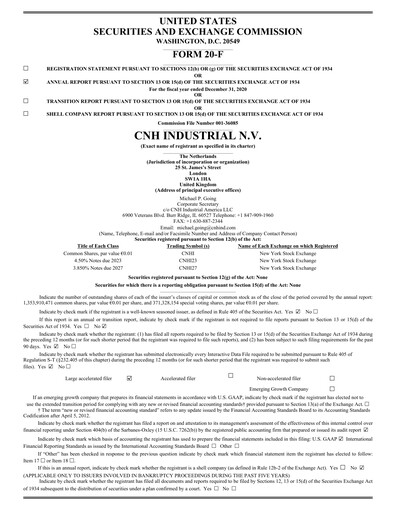 Miniature CNH Industrial
 Rapport annuel 2020