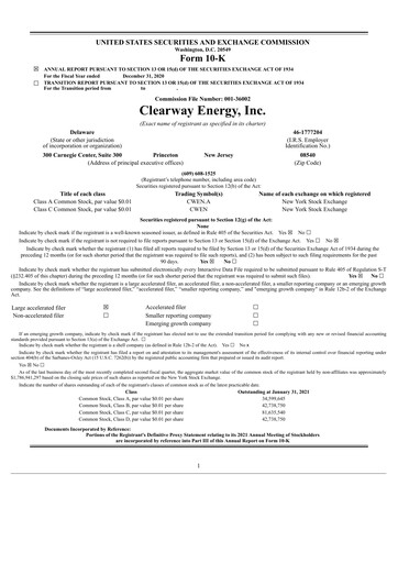 Thumbnail Clearway Energy
 Annual Report 2020