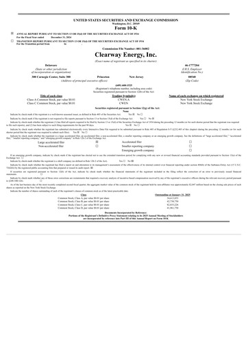 Thumbnail Clearway Energy
 Annual Report 2024