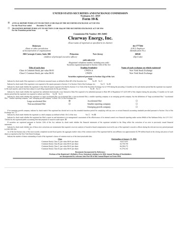 Thumbnail Clearway Energy
 Annual Report 2025