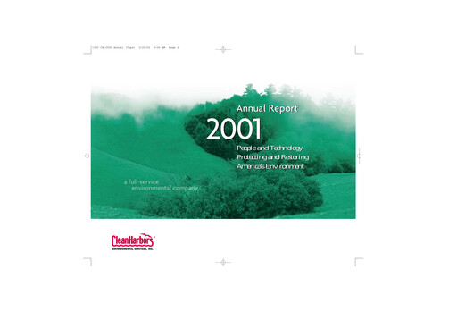 Thumbnail Clean Harbors
 Annual Report 2001