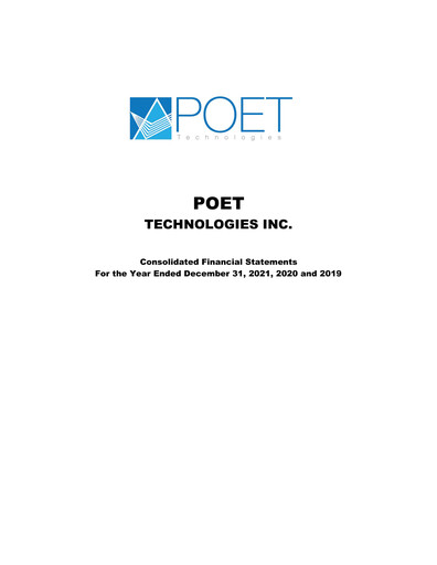 Vorschaubild POET Technologies Finanzmitteilung 2021