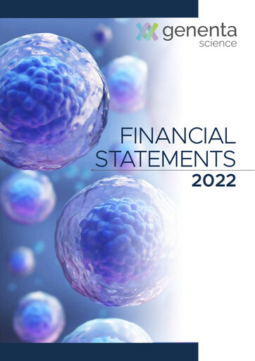 Thumbnail Genenta Science Financial Statement 2022