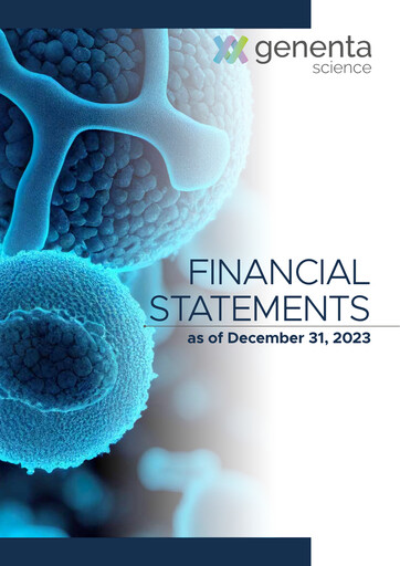 Thumbnail Genenta Science Financial Statement 2023