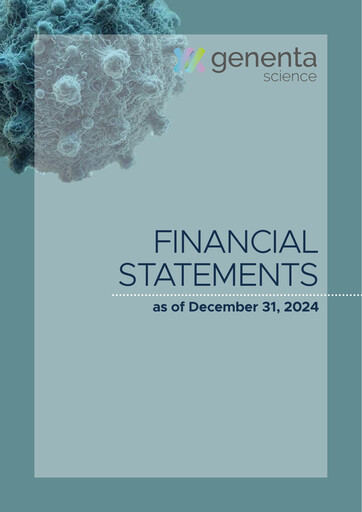 Thumbnail Genenta Science Financial Statement 2024