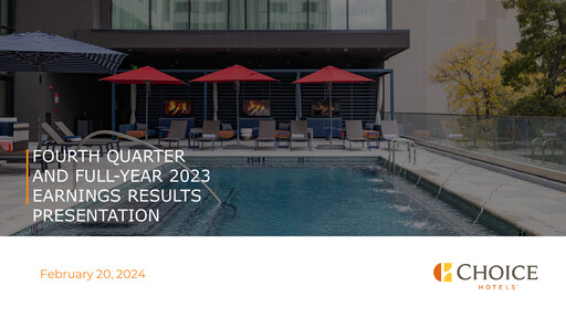 Thumbnail Choice Hotels International Quarterly Report 2023-q4