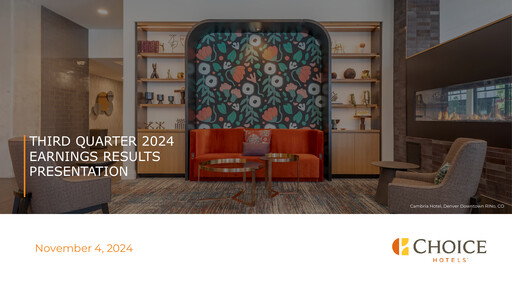 Thumbnail Choice Hotels International Quarterly Report 2024-q3