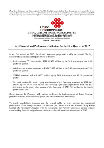 Vorschaubild China Unicom Quartalsbericht 2017-q1