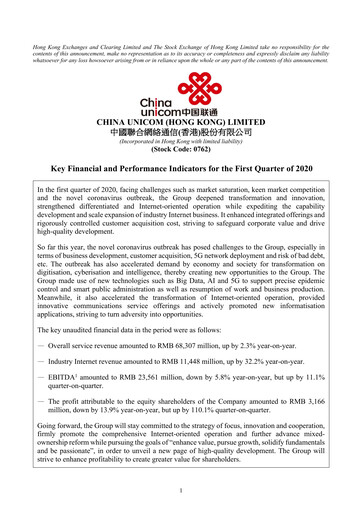 Thumbnail China Unicom Quarterly Report 2020-q1