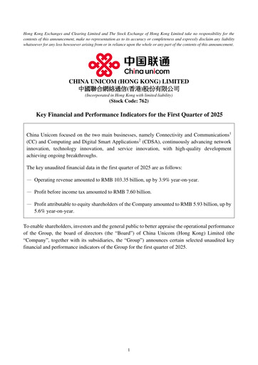 Thumbnail China Unicom Quarterly Report 2025-q1