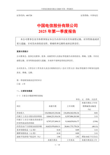 Thumbnail China Telecom Quarterly Report 2025-q1