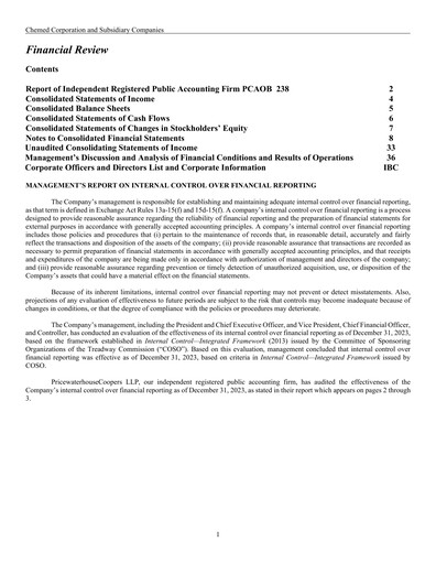 Miniature Chemed Rapport annuel 2023