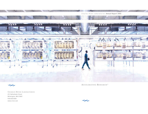 Thumbnail Charles River Laboratories
 Annual Report 2003