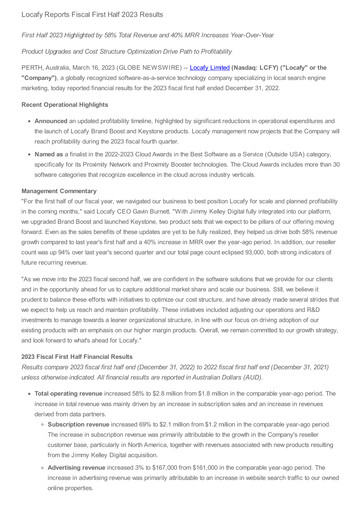 Thumbnail Locafy Half-year Report 2023-h1