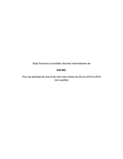 Thumbnail CGI Financial Statement 2019-q3