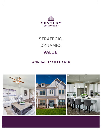 Thumbnail Century Communities
 Annual Report 2018