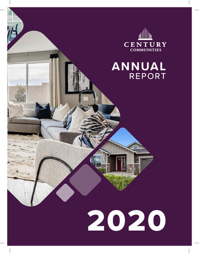 Thumbnail Century Communities
 Annual Report 2020