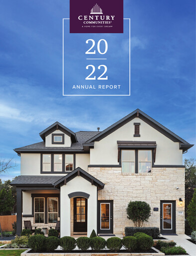 Thumbnail Century Communities
 Annual Report 2022