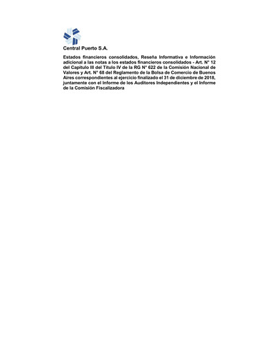 Thumbnail Central Puerto
 Financial Statement 2018